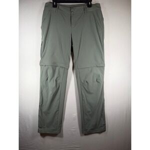 Columbia Omni-Shield Convertible Hiking Pants Women 12 Reg Sage Green Zip Off